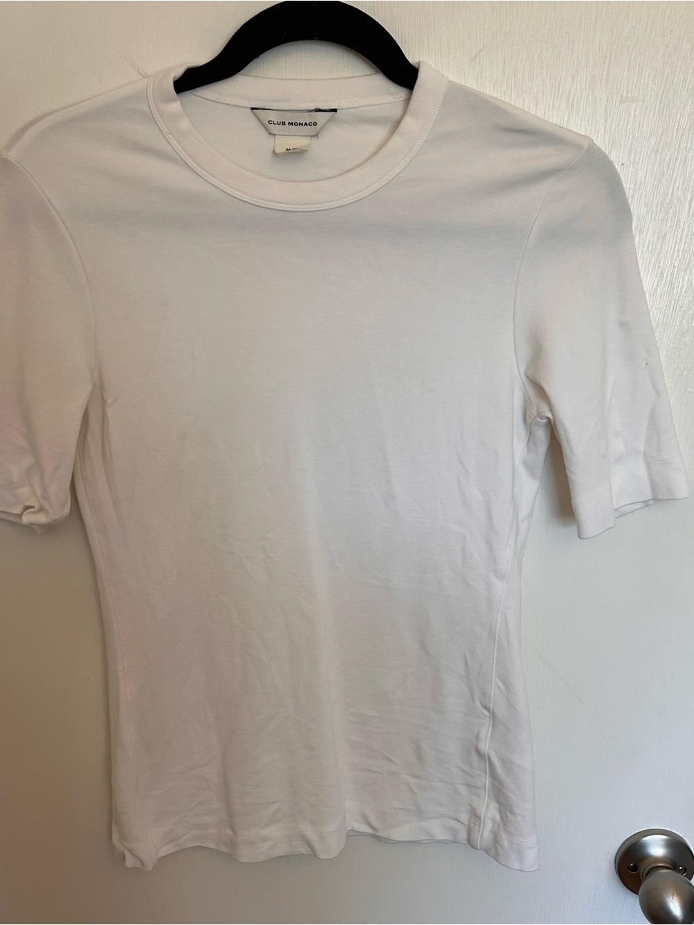 Club Monaco White Short-Sleeve Crew Tee